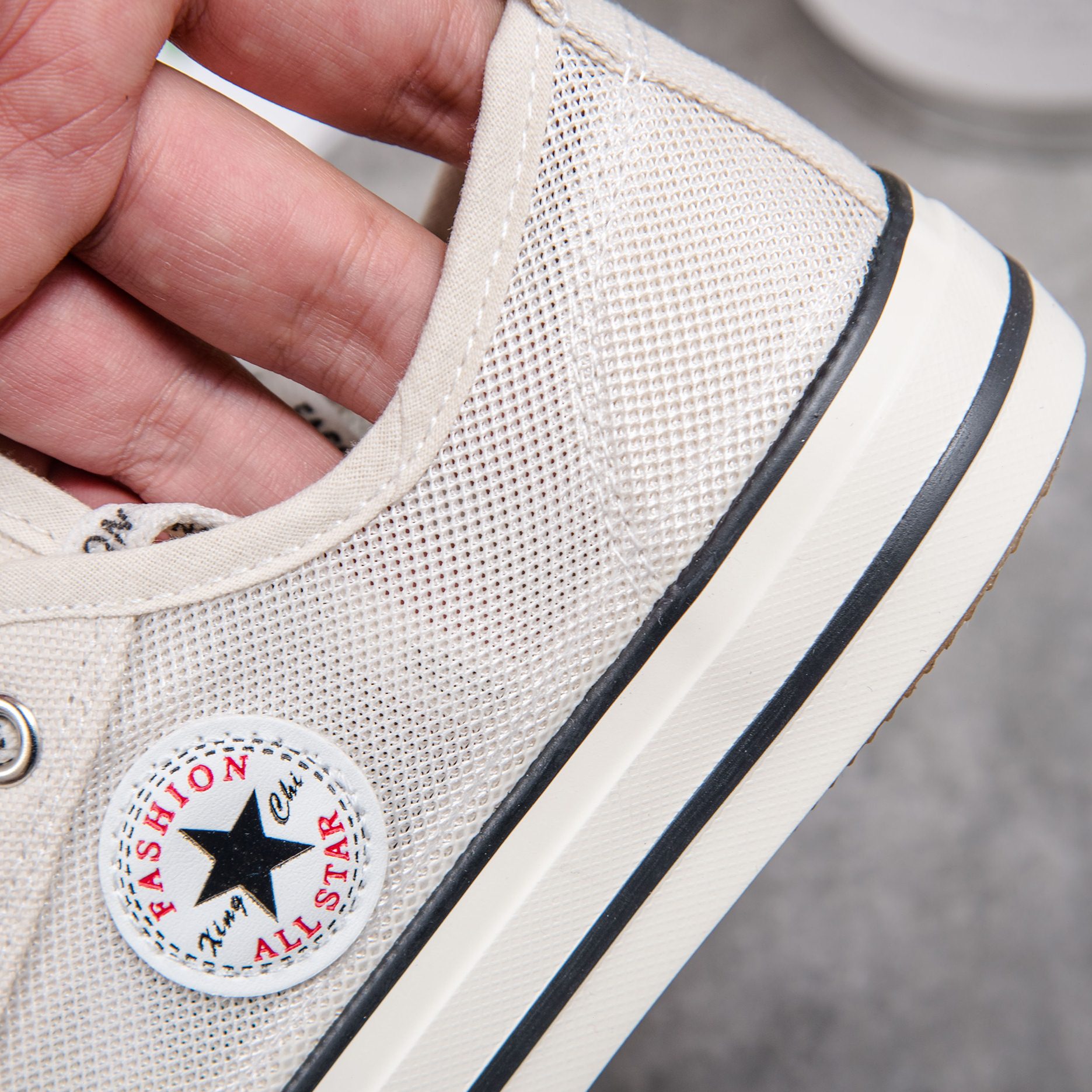 夏天大码女鞋41-43春夏网纱小白鞋女镂空透气平底百搭学生网布鞋