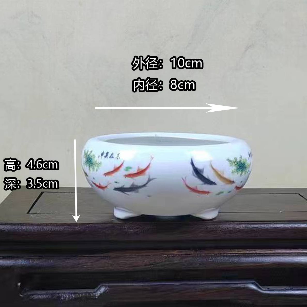 38包邮三足涡口宜兴白泥微型贴画盆景多肉小花盆