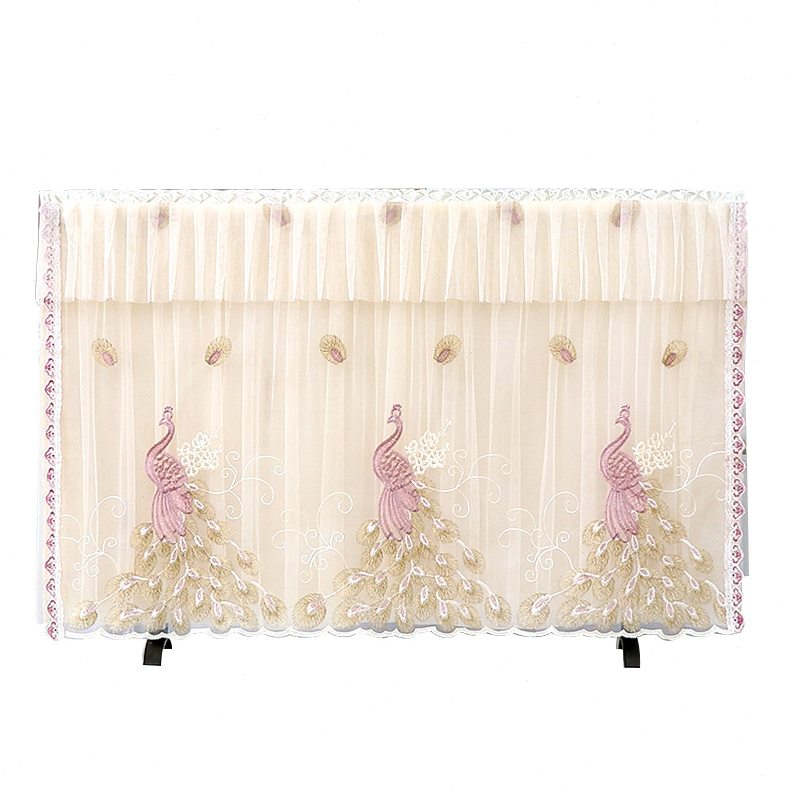 电视机防尘罩液晶台式50寸55寸65曲面挂式保护罩套蕾丝盖布通