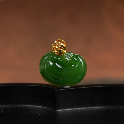 14x19x5mm碧玉如意吊坠