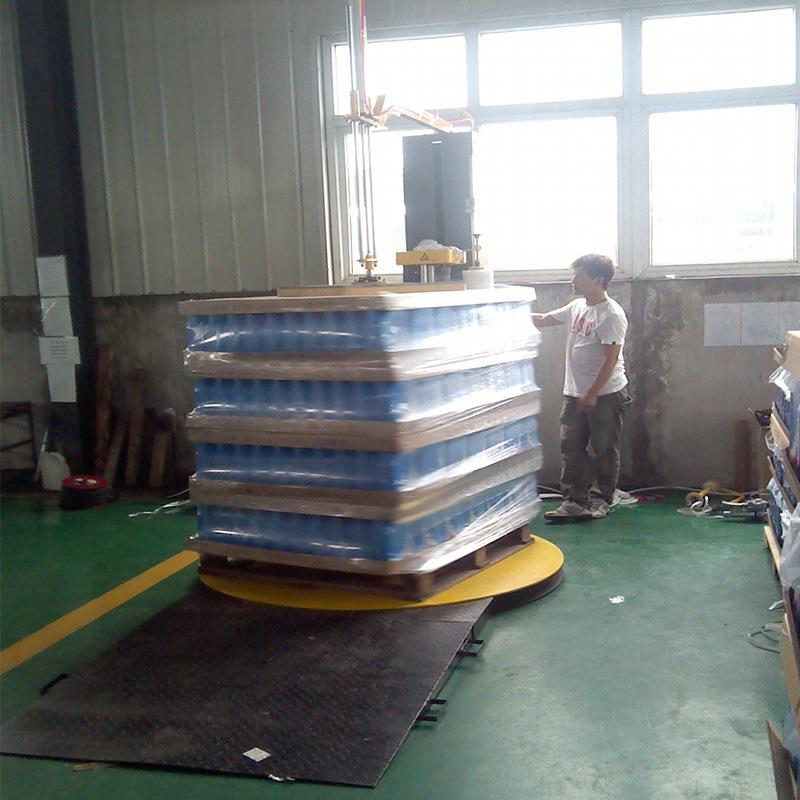 全自动压顶型缠绕膜打包机TP1650F-CS电动压顶托盘缠绕膜包装机