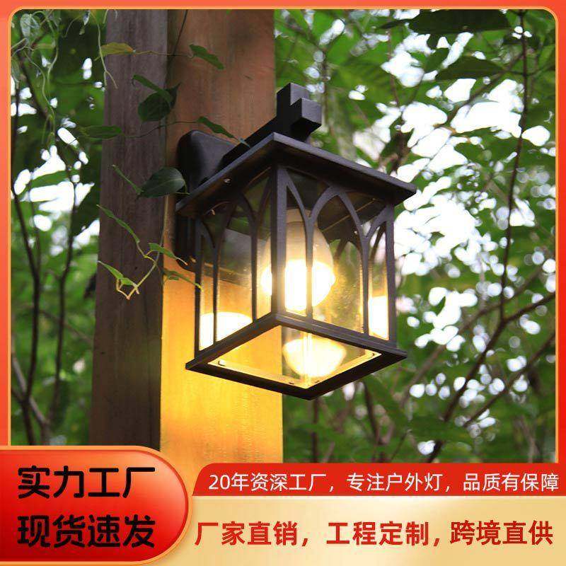 欧式户外防水壁灯简约室外led庭院灯阳台走廊过道灯现代楼梯墙灯