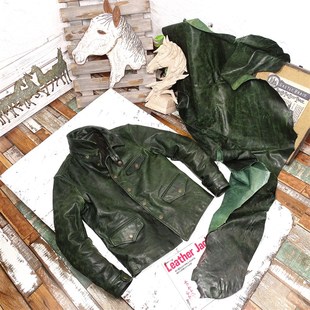 3折限前50位 小司闸员一定要穿绿色 植鞣蜡染小幼马皮