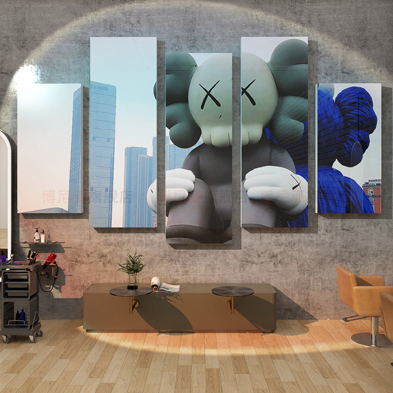 网红理发店墙面装饰品美发店打卡拍照区布置挂画前台背景形象墙贴,家居饰品,文化墙贴,淘宝优惠券,粉丝福利购,淘宝优惠卷