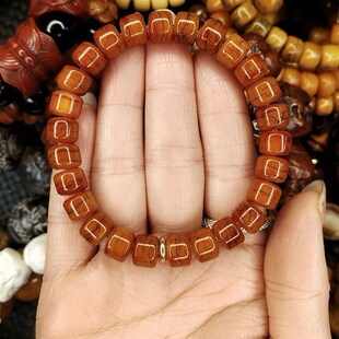 藏区老牛骨风化手串手链佛珠念珠男女士手链饰品首饰品