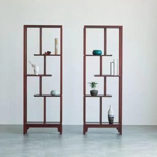 赞比亚血檀博古架实木明清红木多宝阁家具茶叶茶室展示加柜置物架