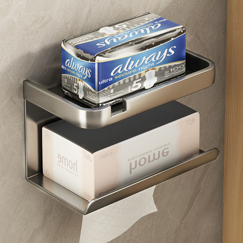 加厚双层卫生间纸巾盒浴室置物架厕所防水卷纸抽纸V架壁挂式免打,家装主材,卷纸器/纸巾架,淘宝优惠券,粉丝福利购,淘宝优惠卷