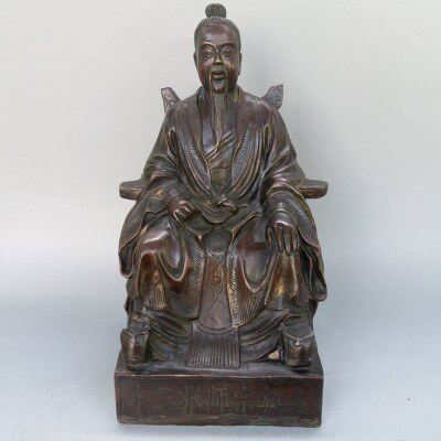 大号纯铜太极宗师 张三丰铜像 武当山祖师神像风水铜器摆件 铜器