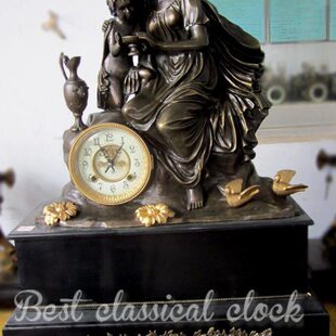 座钟 欧式 仿古钟表 仿古 老式 上弦钟表 古典机械挂钟 全铜母子钟