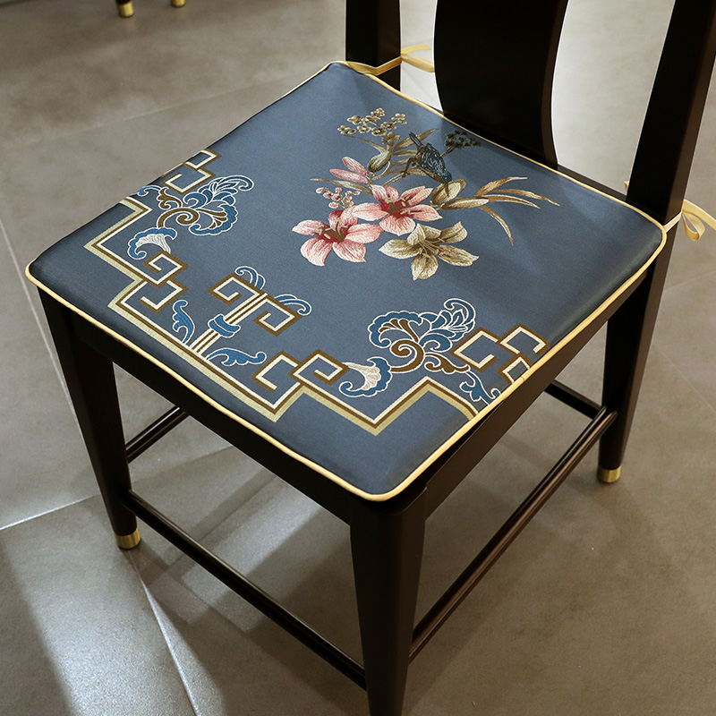 中式椅垫餐c桌实木客厅坐垫含芯餐椅垫四季防滑红木圈椅太师椅垫