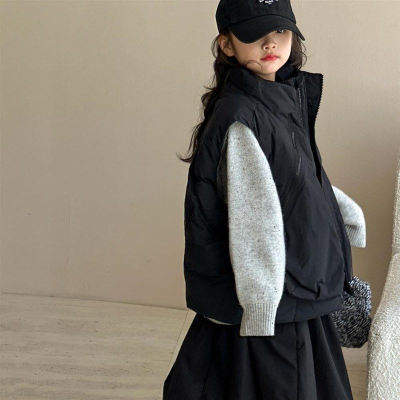 女童羽绒马甲2024新款冬装洋气儿童加厚百搭立领背心外套坎肩上衣,童装/婴儿装/亲子装,羽绒马甲,淘宝优惠券,粉丝福利购,淘宝优惠卷