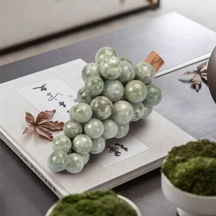 钠长石玉葡萄摆件客厅玄关酒柜装 饰品家居饰品乔迁新居开业礼品