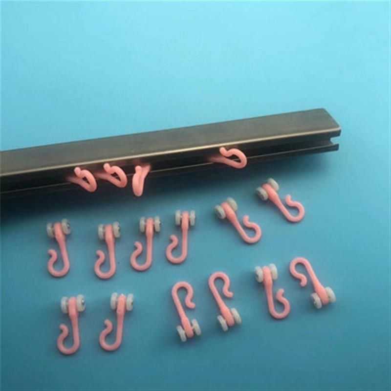 U型导轨蚊帐轨道拉幕支架架子配件帐纱卡扣固定扣防止移位夹子*