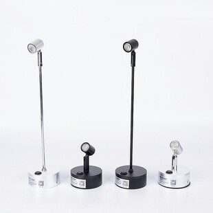 led3W无线可充电射灯玻璃展柜射灯珠宝手办展览柜台展会首饰射灯