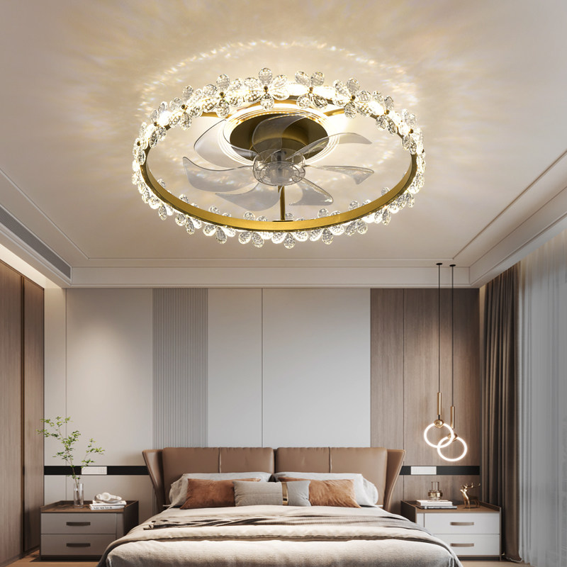 卧室风扇灯轻奢大气房间主卧室电扇灯2025年新款水晶吸顶灯扇一体,家装灯饰光源,风扇灯,淘宝优惠券,粉丝福利购,淘宝优惠卷