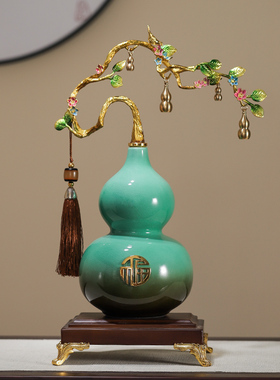 五福临门创意葫芦摆件新中式客厅酒柜招财纳福装饰品乔迁新居礼品