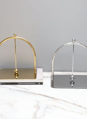 新中式银色不锈钢摆件样板房售楼部卧室书房客厅桌面玄关软装饰品