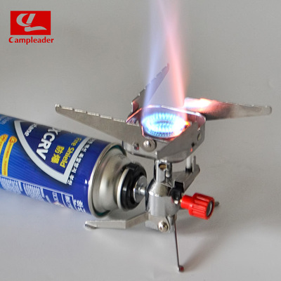 户外防风折叠灶具防风长气罐炉头便携式野营炉子不锈钢卡式气炉