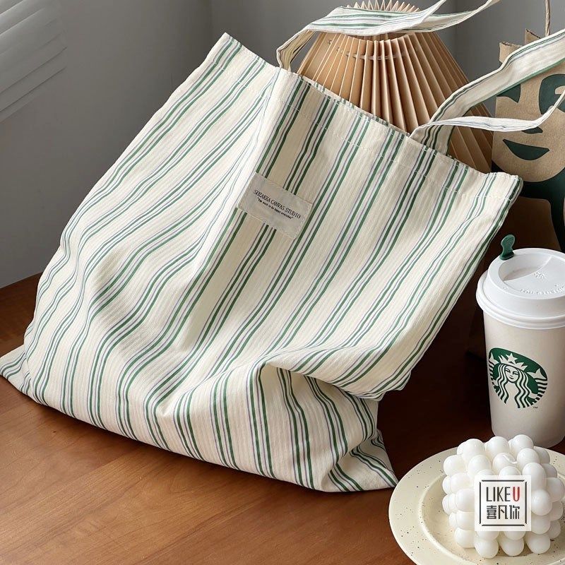 新款夏季日韩拼接条纹小清新帆布袋简约气质学生上课通勤单肩布包,箱包皮具/热销女包/男包,通用款女包,淘宝优惠券,粉丝福利购,淘宝优惠卷