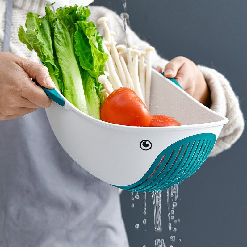 创意卡通单层沥水篮家用厨房塑料洗菜盆客厅水果盘洗菜篮,厨房/烹饪用具,果蔬置物架/篮/框,淘宝优惠券,粉丝福利购,淘宝优惠卷
