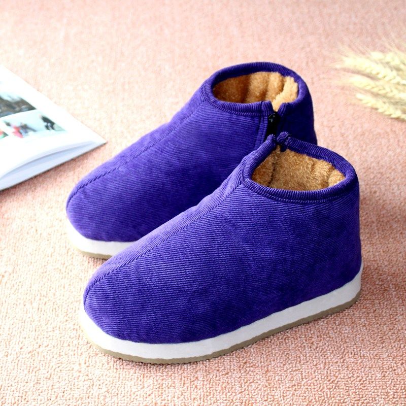 冬季中老年人奶奶手工保暖棉鞋女平底加绒加厚太太老人居家布棉鞋,女鞋,传统布鞋,淘宝优惠券,粉丝福利购,淘宝优惠卷