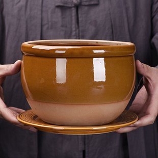 老式大号十斤装瓦罐煨汤炖罐汤盅家用炖红酒鸡缸陶瓷煲汤特大砂锅