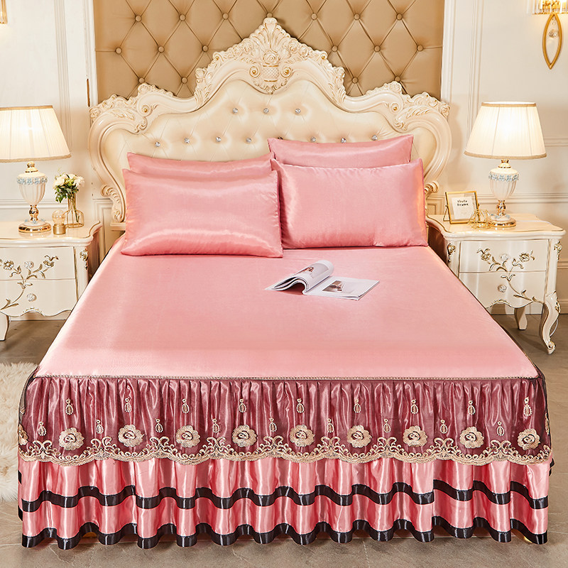 夏季藤席蕾丝床裙凉席冰丝席三件套可折叠冰藤席1.8米床罩席子1.5,床上用品,冰丝席,淘宝优惠券,粉丝福利购,淘宝优惠卷