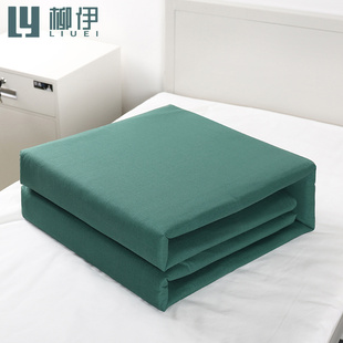 定型被子纯棉橄榄绿成型被豆腐块模型学生宿舍内务被单人热熔棉被