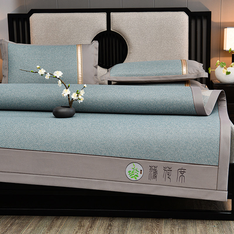 薄荷冰丝凉席藤席学生宿舍单人家用三件套天然纯藤竹席子夏季裸睡,床上用品,冰丝席,淘宝优惠券,粉丝福利购,淘宝优惠卷