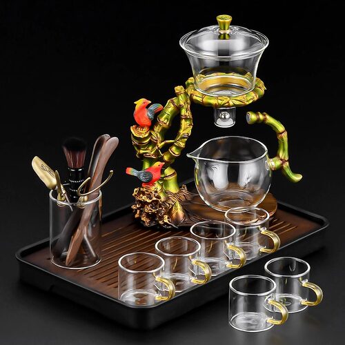 玻璃茶具套装家用轻奢高档懒人自动泡茶神器2024新款功夫茶壶茶杯