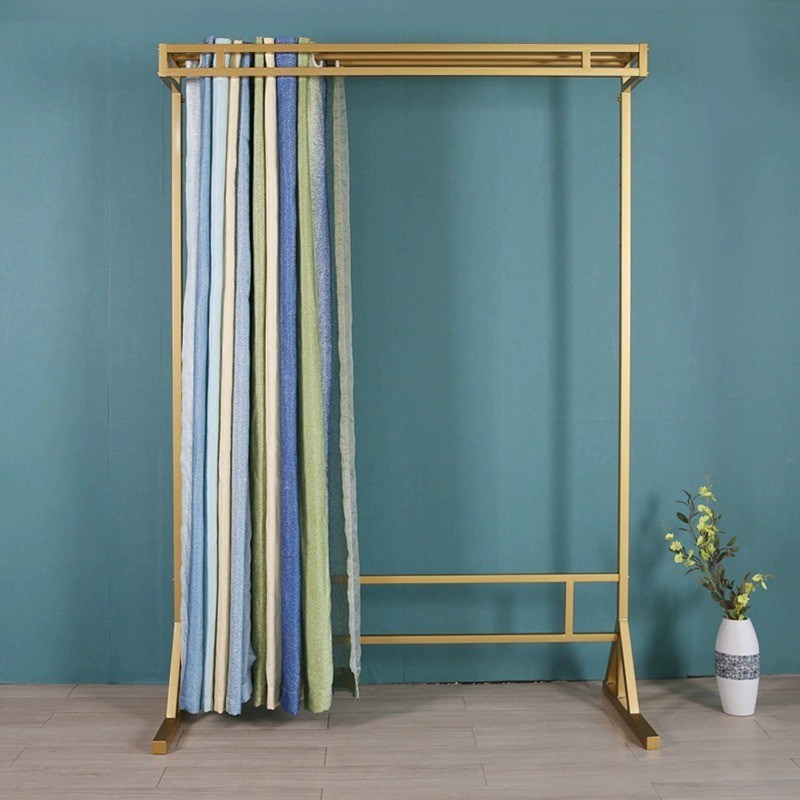 可升降成品窗帘展示架可移动展架样品布艺展O会架子可加窗幔头落