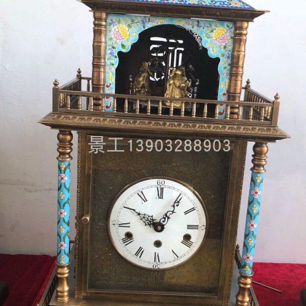 景工 丹青色 联动 福寿禄 机械 座钟 景泰蓝款 德国进口五音机芯
