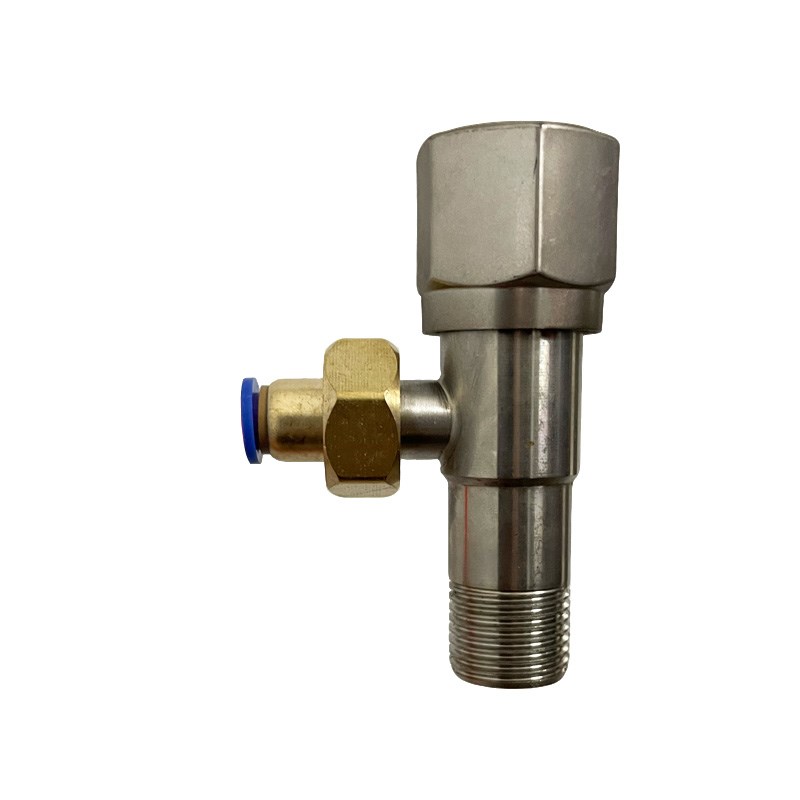 不锈钢三角阀4分转接切割机水钻开槽机水管6/8/10mmY快插快速接头