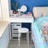 米克 书桌简约现代电脑桌学习桌梳妆台73x50cm宜家国内代购