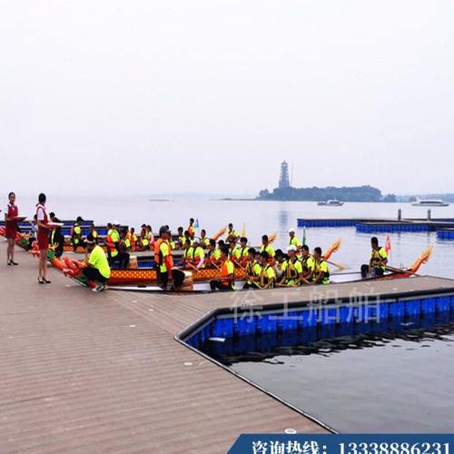 水上浮动码头木制筒桥移动公园游船垂钓鱼景区平台表演船舞台泊位