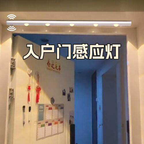 高级入户门感应灯磁吸充电无线门头进门口玄关人体免布线氛围灯条