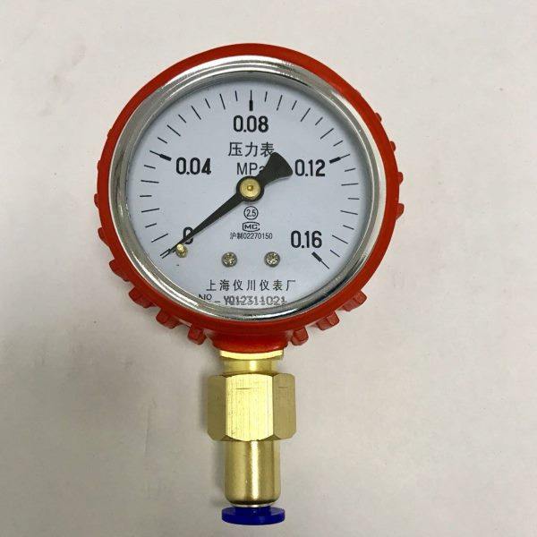 Y-60 0.16mpa 气压水压 压力表 带可以接外径6mm 的pu管快插接头