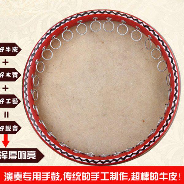 新疆民族乐器维吾尔族 实木高档牛皮手鼓 30 40厘米标准新疆手鼓