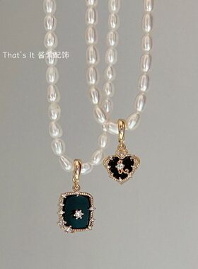 万能扣吊坠可拆卸百搭自由组合珍珠金属项链手链通用开口黑色系列