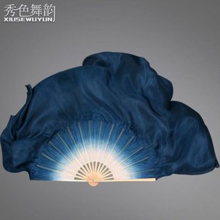 真丝舞蹈扇子女中国风抬龙王跳舞扇道具古典舞胶州扭秧歌双面绸扇