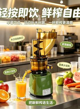 500W塑料商用大口径免切榨汁机渣汁分离原汁大功率工业级大型