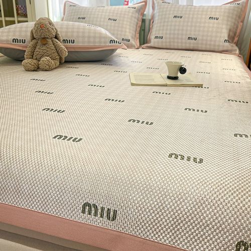 A类冰藤凉席三件套冰丝席可水洗宿舍学生单人空调软席子2025新款