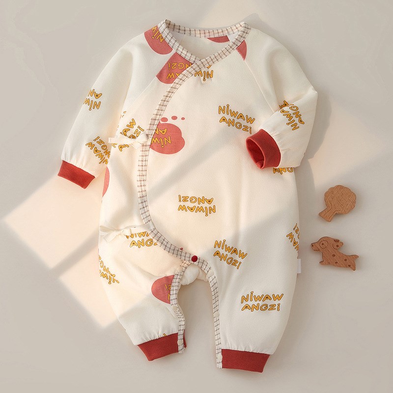 新生婴儿儿衣服11月份待产包龙宝宝秋冬薄棉40g连体衣月子52码59