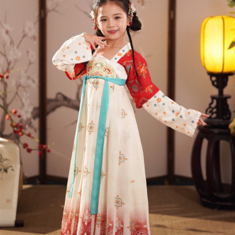 汉服女童春e夏儿童古装2024新款超仙襦裙中国古风女孩公主连衣裙