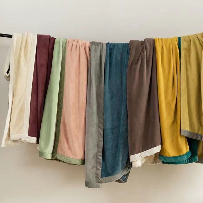 简约纯色双层牛奶绒毛毯单人双人加厚保暖沙发盖毯办公室午睡毯子,床上用品,休闲毯/毛毯/绒毯,淘宝优惠券,粉丝福利购,淘宝优惠卷