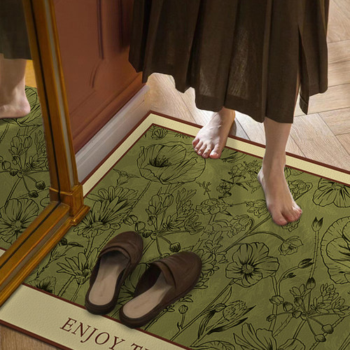 高级感进门地垫入户门地毯复古门垫pvc可裁剪脚垫大门口防滑地毯