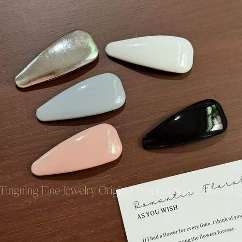 漆皮镶边真皮BB夹女夏简约侧边