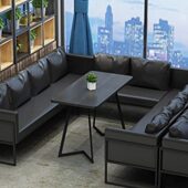 工业风休闲休息区咖啡厅桌椅组合清吧酒吧卡座沙发西餐厅铁艺商用