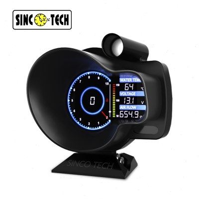 SINCO TECH DO916多功能改装仪表OBD2电压水温车速转速里程表MAP