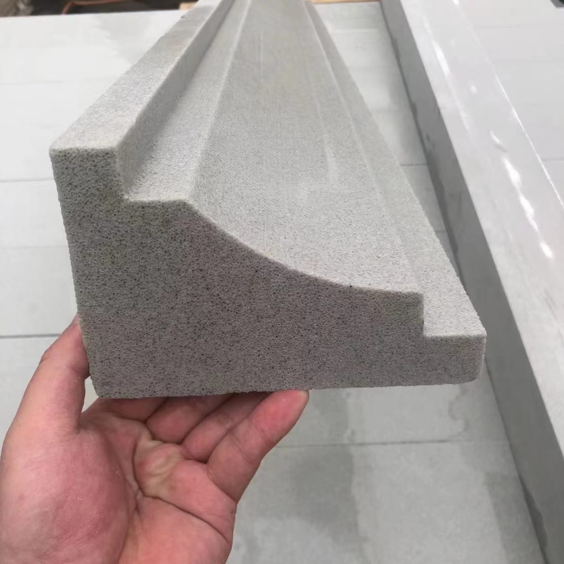 发泡陶瓷别墅外墙造型线圆弧窗套线回纹线屋顶滴水线eps泡沫线条